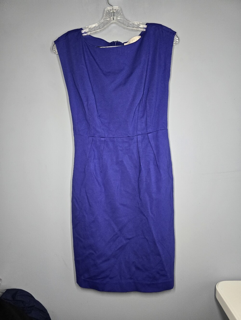 LOFT Sleeveless Sheath Dress-Womens Size 2-Royal Blue-Work,Office,Casual